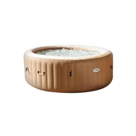سبا قابل للنفخ INTEX بتدليك الفقاعات موديل INT28426 بلون بيج للمنزل