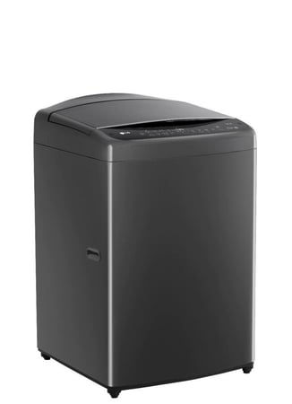 غسالة بفتحة علوية LG سعة 17 كجم أسود بشاشة رقمية للعائلات الكبيرة