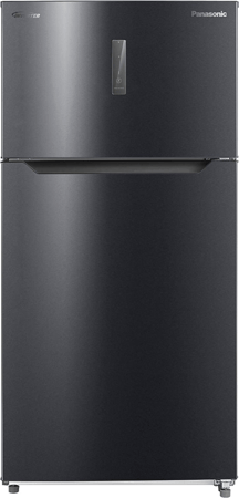 ثلاجة باناسونيك فريزر علوي 650 لتر بتقنية inverter معدنية سوداء للمنازل