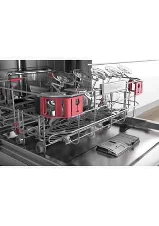 غسالة صحون ويرلبول ستانلس ستيل بسعة 15 طقم بشاشة رقمية و10 برامج للعائلة