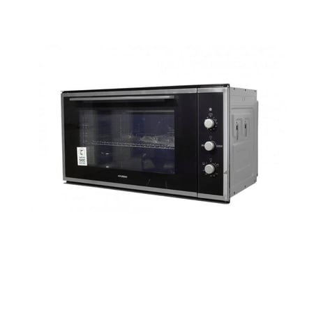 فرن غاز بلت إن هيونداي 90 سم مع شواية وأمان كامل أسود H-GB100-ERC