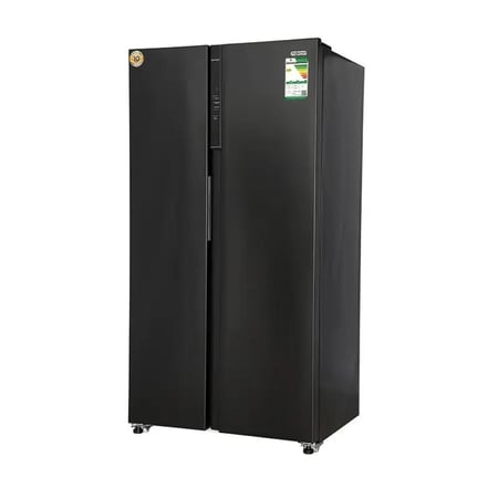 ثلاجة بابين جنرال سوبريم دولابي 20.0 قدم أسود ستيل كمبروسر انفرتر وتعقيم ضوئي