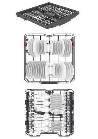 غسالة صحون Whirlpool بلت إن 14 طقم 3 رفوف 8 برامج فضي للمطبخ