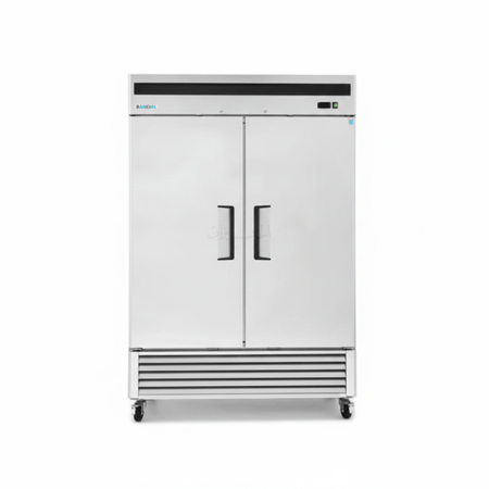 ثلاجة pancool ستانلس ستيل 50 قدم بكمبروسور سفلي وشاشة رقمية للمنزل