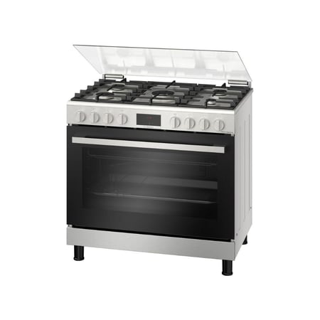 فرن غاز بوش 5 عيون 90 سم مع مروحة استيل