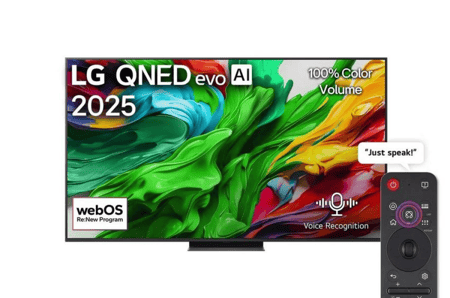 تلفزيون ذكي lg qned evo 75 بوصة بتحديث 144hz ونظام webos للمنزل