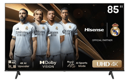 تلفزيون ذكي Hisense 0 بوصة UHD 0K بدعم Dolby Vision ووضع رياضي ذكي