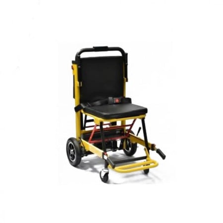 كرسي الدرج الكهربائي new fellow معدن بكفرات فايبر مقعد جلدي يتحمل 180 كجم