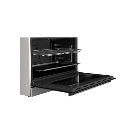 فرن غاز بوش 5 عيون 90 سم اشعال ذاتي مع مروحة استيل HGV1F0U59M