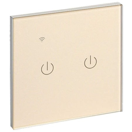 مفتاح ثنائي الذكي غطاء ذهبي تحكم عن بعد