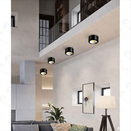 سلندر خارجي ليد 7 واط  فريم اسود متركب بشكل واقعي متجر ماهرون