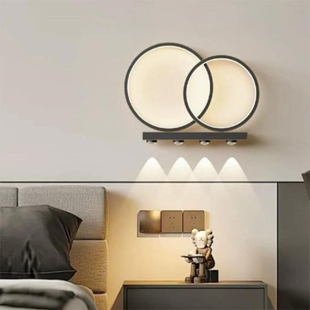 ابليك داخلي حلقتين  اسود انارة صفراء