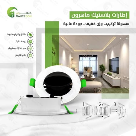 فريم ضد التوهج بلاستيك دائري مفرد