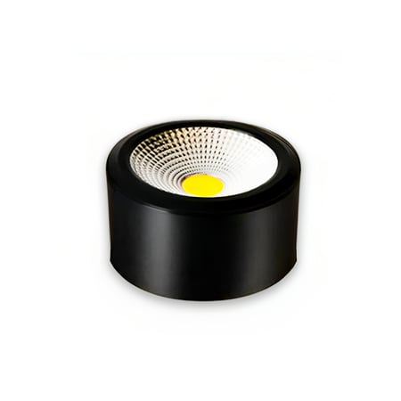 سلندر خارجي ليد 10 واط فريم اسود صورة جانبية امامية متجر ماهرون