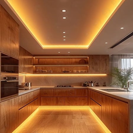 شريط ليد سيوبي لاصق  5 متر 12 فولت صورة للمنتج متركب بشكل واقعي ماهرون