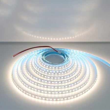 شريط ليد مخفي لاصق 5 متر 12 فولت لون ابيض 6500 كلفن