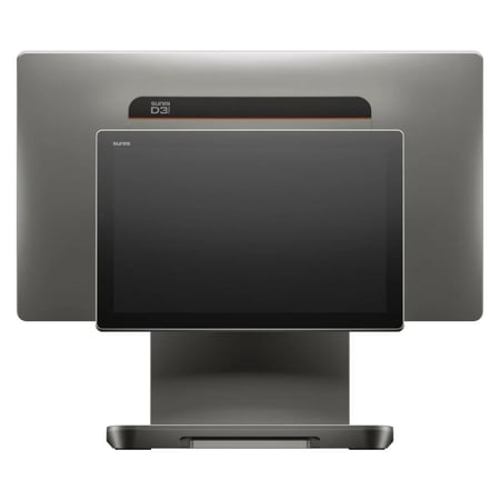 D3 PRO جهاز الكاشير  الجديد من sunmi بشاشة أمامية + شاشة خلفية