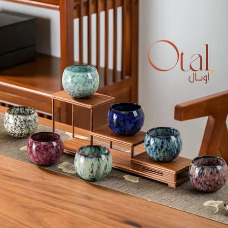 اكواب قهوة الكونغ فو الخزفية