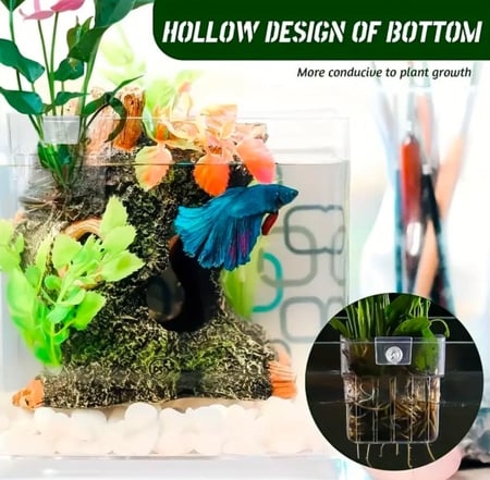 Aquarium Hanging Plant Basket - وعاء زراعة معلق لحوض السمك