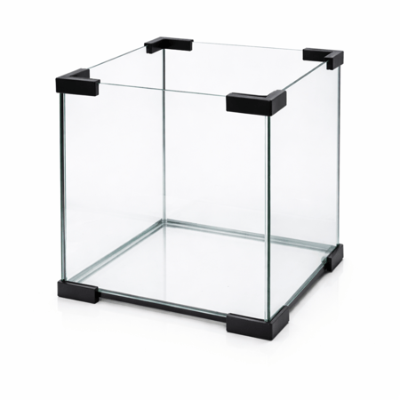 حوض زجاجي مكعب من شركة Dophin – مع غطاء Dophin Glass Cube Tank with Lid