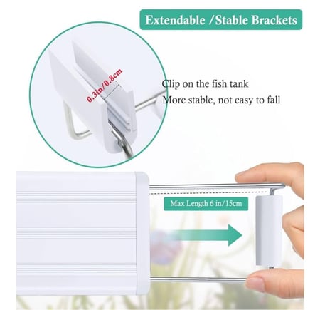 مصباح LED بطيف كامل لأحواض السمك (30 – 45 سم)