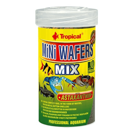 Tropical Mini Wafers Mix – غذاء ويفرز غاطس ملوّن لأسماك القاع