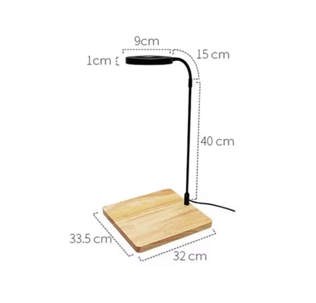 مصباح LED متعدد الاستخدامات بقاعدة خشبية – 10 واط