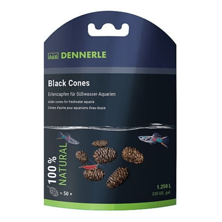 مخاريط الألدر السوداء الطبيعية - Dennerle Black Cones