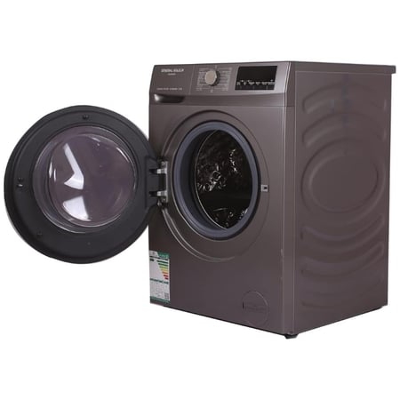 غسالة أمامية General Golden 12 كجم – تنشيف 80% – شاشة LED – فضي – موديل General Golden GG12KFL8PN