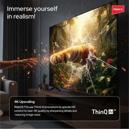 تلفزيون سمارت IMPEX 60 بوصة QLED 4K UHD بنظام webOS – بدون إطار – موديل FIESTA60Q
