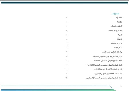 خطة النمو المهني - ابتدائي
