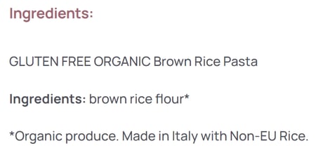 مكرونة اسباجيتي الأرز البني خالي الجلوتين عضوية ٥٠٠غ