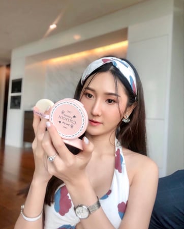 واقي شمس بودرة كولاجين SPF40 لحماية البشرة من الأشعة فوق البنفسجية