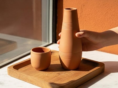تصميم جديد | طلب مسبق |  قارورة Olla Plus | المصنوعة من الطين القلوي الغني بالمعادن