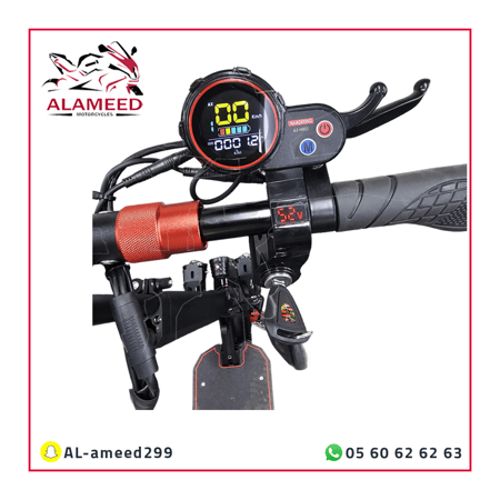 سكوتر الوحش الكهربائي بمحركين 1200W مع كفرات 10 إنش وكرسي مريح