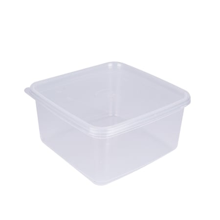 علب بلاستيك مربعة للمايكرويف و الثلاجة لون شفاف سماكة مضاعفة