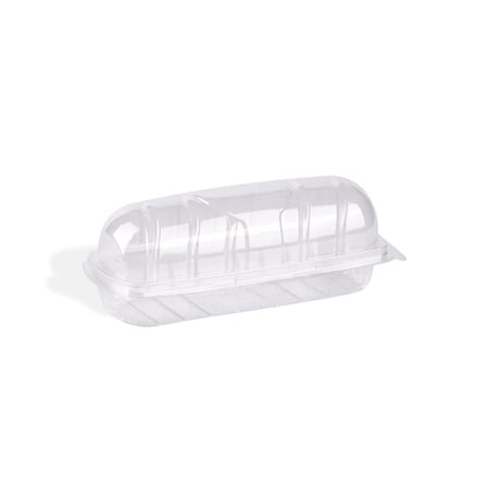 علبة بلاستيك بغطاء متصل لون شفاف  للساندوتش والحلى مقاسات متعددة ( 25 حبة )