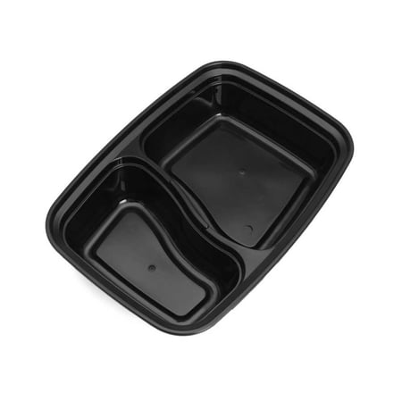 علب بلاستيك مستطيلة للمايكرويف والثلاجة  بقسمين مقاسات متعددة من سافي ( 25 عبوة ) - vip