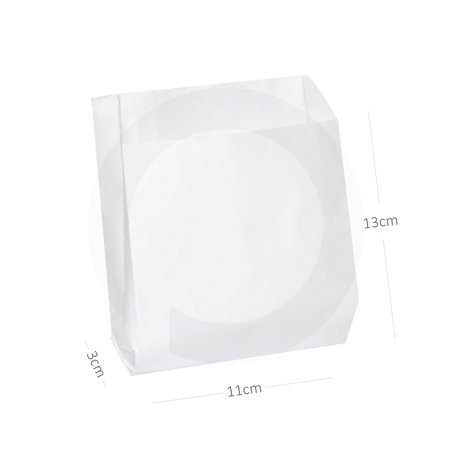 كيس ورق برغر ابيض بدون قاعدة مقاسات متعددة (100 حبة)