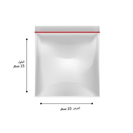 أكياس سلوفان شفاف بشريط لاصق مقاسات متعددة