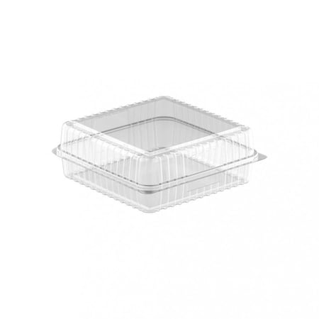 علبة بلاستيك مربعة للكروسان والمعجنات لون شفاف مقاسات متعددة ( 25 حبة )