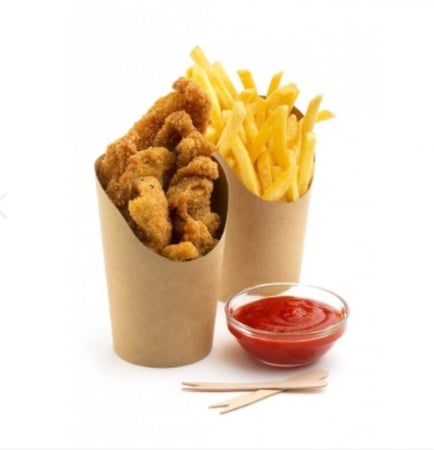 علب ورقية للبطاطا لون كرافت - خيارات متعددة