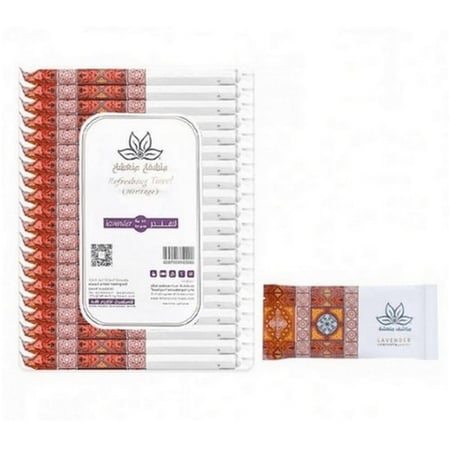مناشف قطنية معطرة أشكال متعددة برائحة اللافندر ( 25 منشفة )