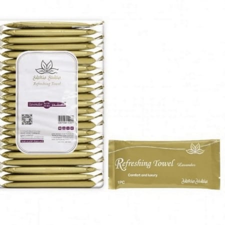 مناشف قطنية معطرة أشكال متعددة برائحة اللافندر ( 25 منشفة )