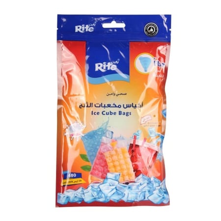 أكياس مكعبات الثلج بأشكال (24 كيس × 20مكعب) مع قمع مجانا