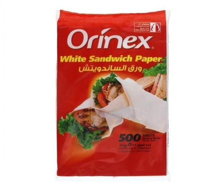 ورق لف ساندوتش اورينكس 24 × 34 سم ( 500حبة )