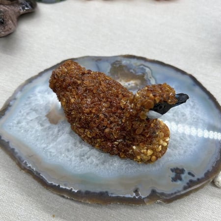 وزة مغطى بالكامل بالكهرمان الطبيعي