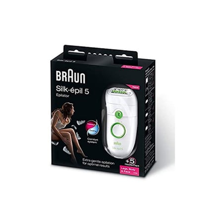 آلة إزالة الشعر Braun Silk-épil SE5580 مع نظام الراحة و 3 ملحقات