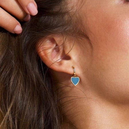 حلق ذهب شكل قلب