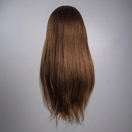 مانيكان شعر برازيلي بني طبيعي 100% للتدريب – كثافة عالية | سمسمه